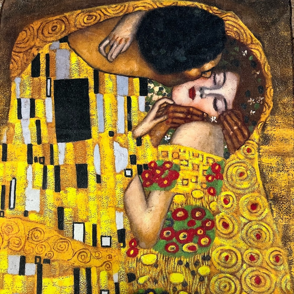 Kiss decorative print panel, 27x54 inches, cotton polyester blend